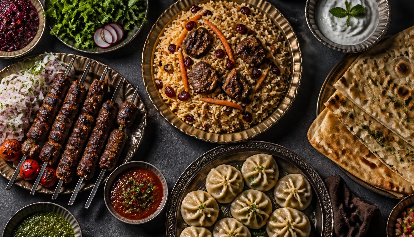 A spread of Afghan dishes at Afghan House
